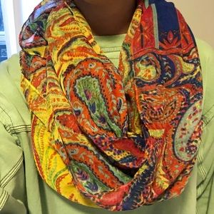 Colorful Print Infinity Scarf